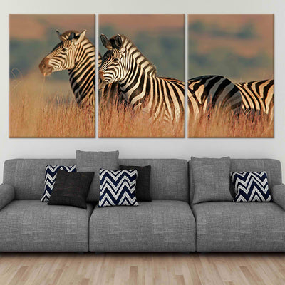 Zebras In Love Wall Art Canvas-Stunning Canvas Prints
