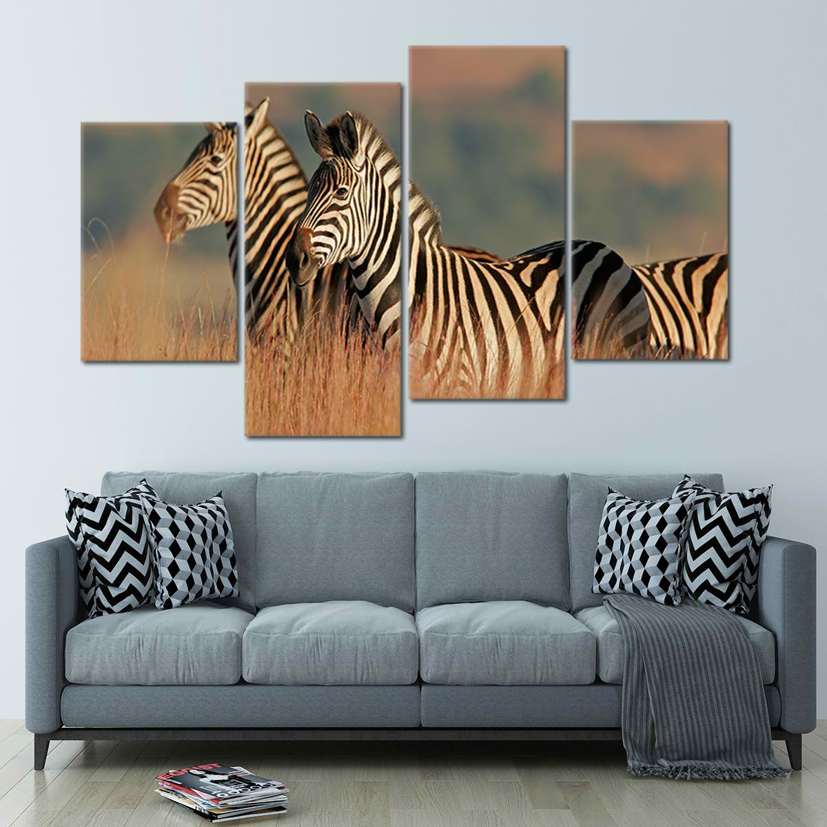 Wild African Zebras Wall Art Canvas-Stunning Canvas Prints