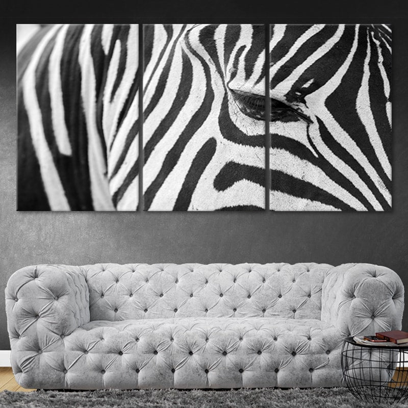 Zebra Multi Panel Canvas Wall Art